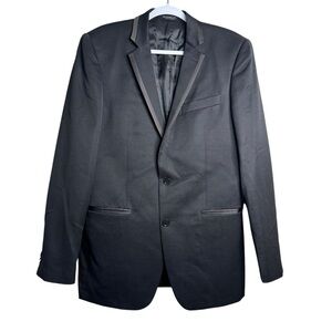 $1298 John Varvatos Modern Tuxedo Jacket Crepe Satin Trim SoHo Fit 40L Black